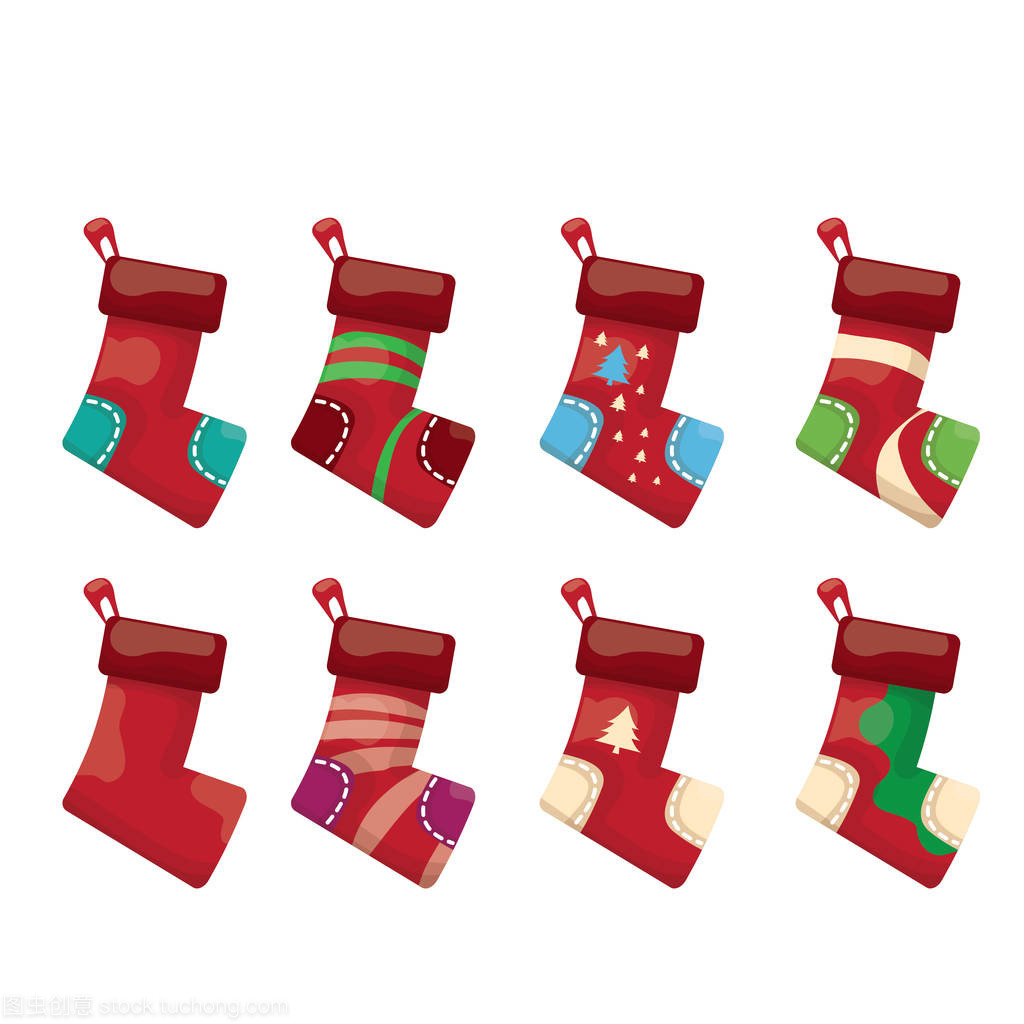 冬日童趣 矢量卡通可愛(ài)圣誕襪的溫暖設(shè)計(jì)